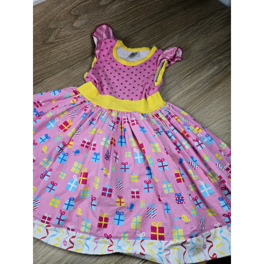 Chris n Missy Birthday Dress Girls size 5 Happy Birthday -Botique - 🎁 - birds